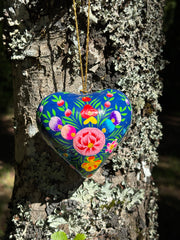 Corazones papel maché 3D