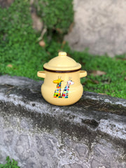 Azucarero con agarraderas Amarillo vintage