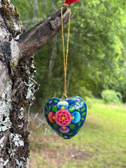 Corazones papel maché 3D chicos