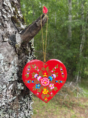 Corazones planos Flor Grande