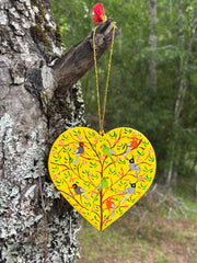 Corazones planos Pajaritos