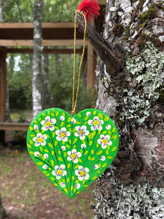 Corazones planos Florcitas