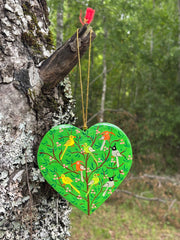 Corazones planos Pajaritos