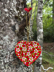 Corazones planos Florcitas