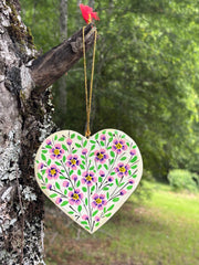 Corazones planos Florcitas