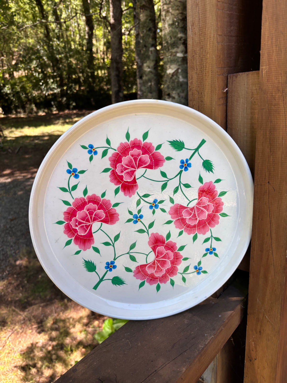 Bandeja Blanca Flor Grande