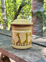 Azucareros enlozados Amarillo Vintage